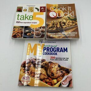 Lot of 3 Weight Watchers Paperback Cookbooks